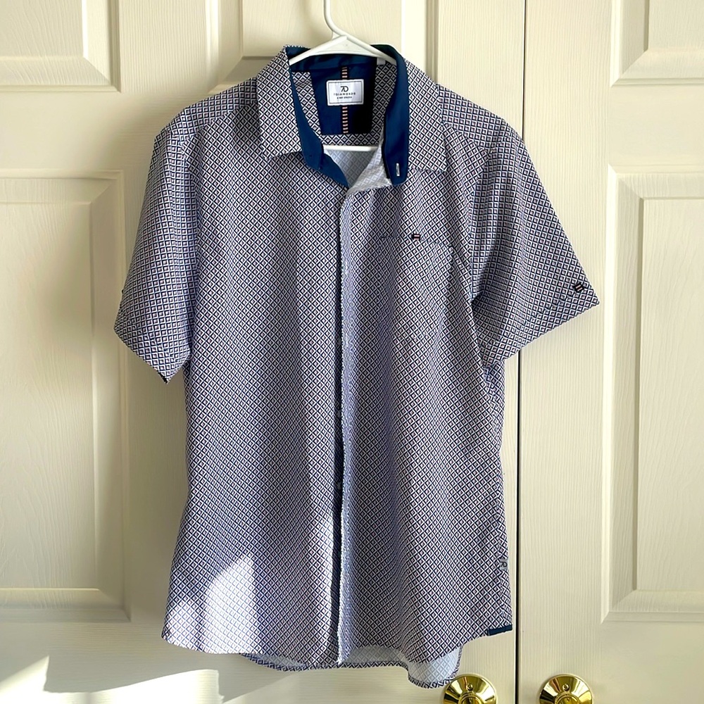 Pink and purple button up short sleeve